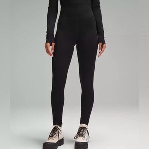 LULULEMON Merino Wool-Blend Base Layer Tight 28” Leggings - Black - Size 4